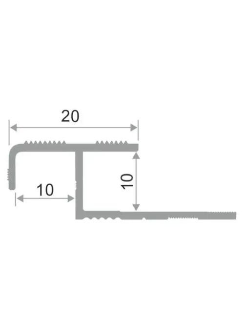 АПZR 10мм "DO-1" 2,7м Черный глянец ZR-об. 20мм на порог анод. алюм.