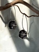 Серьги Маки черные