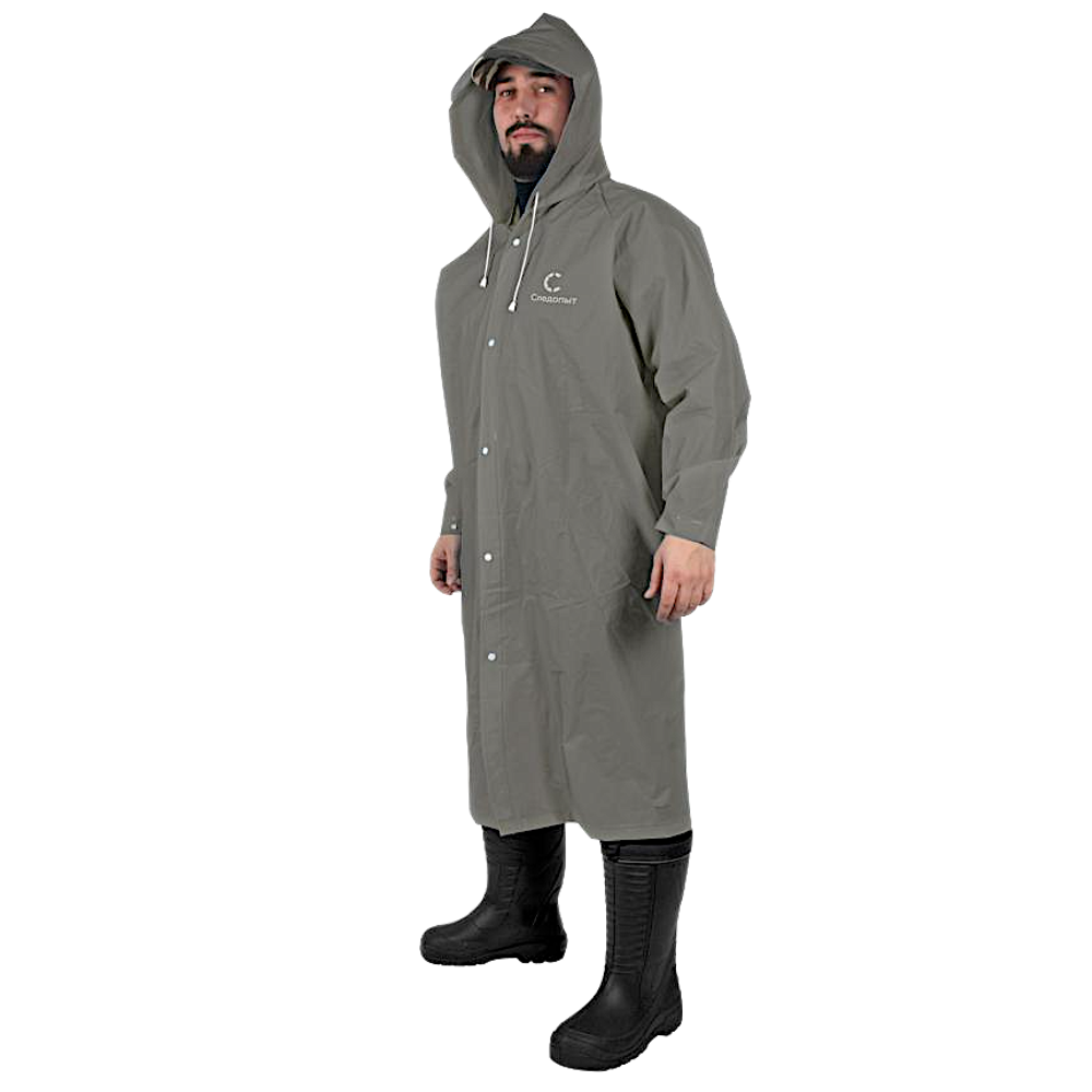 Плащ-дождевик Следопыт PF-RC-07 76х130см Плотный eva с козырьком на капюшоне и чехлом цв.Серый -