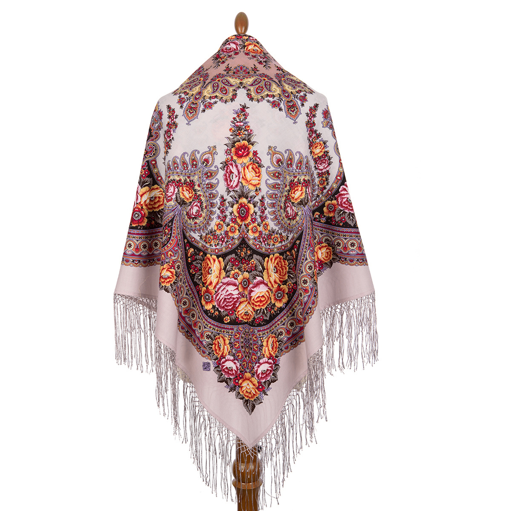 Павловопосадский платок Пламень сердца 1786-2