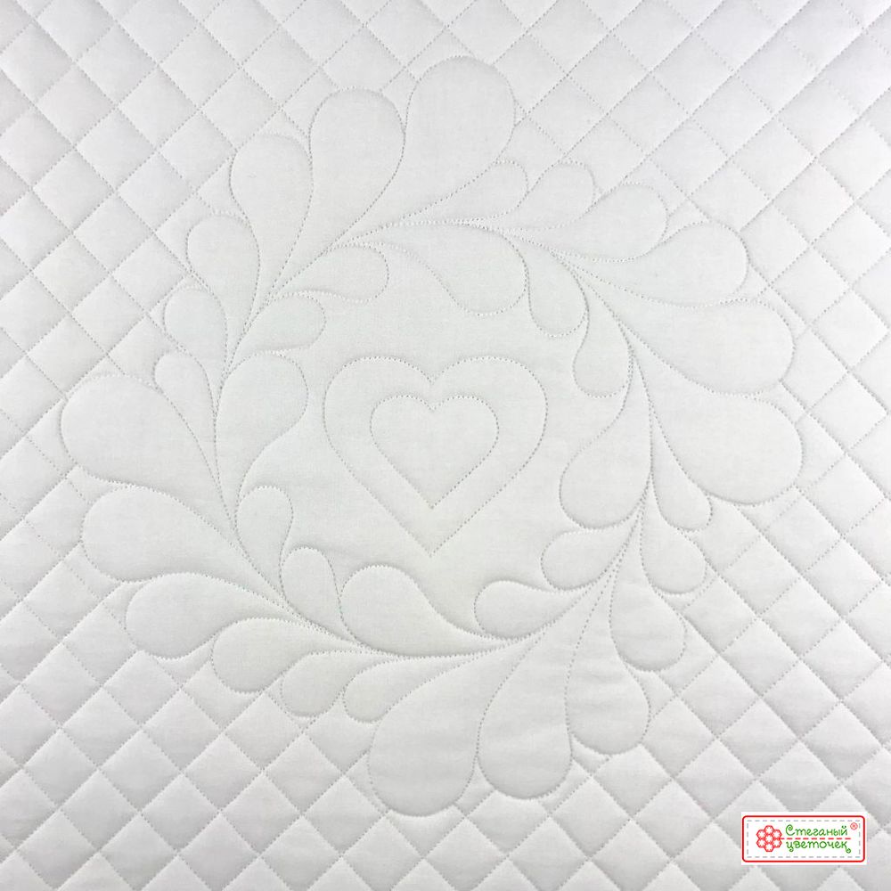 Шаблон для стежки  и аппликации "Сердечки-4" (арт. T44)