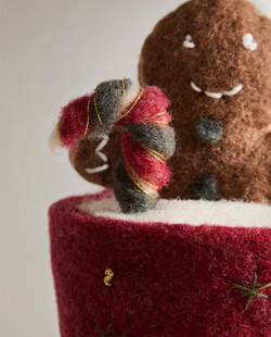 ZARA HOME ЕЛОЧНОЕ УКРАШЕНИЕ ИЗ ФЕТРА, КРАСНЫЙ