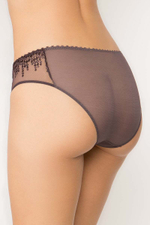 Трусы-слипы Jane с полупрозрачными вставками с вышивкой (Размер: 46) (Цвет: фиолетовый)