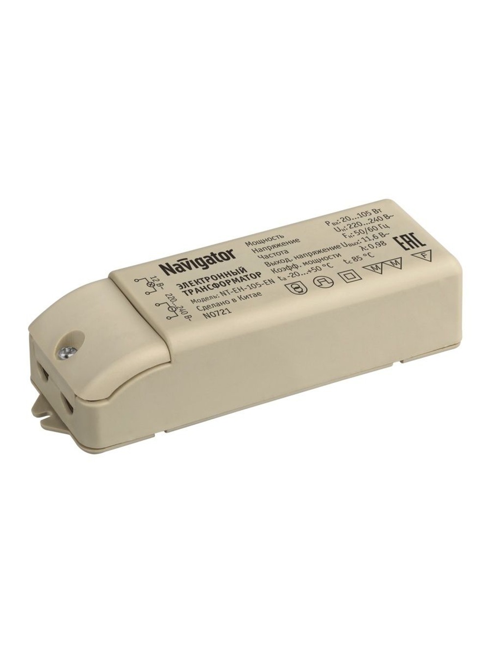 Трансформатор 94 433 NT-EH-105-EN IP44 для низковольтных галогенных ламп Navigator 94433