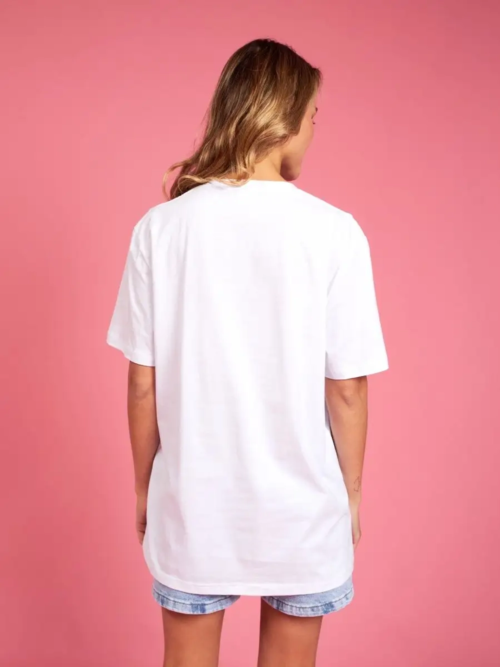 Футболка женская оверсайз белая с принтом лос анджелес