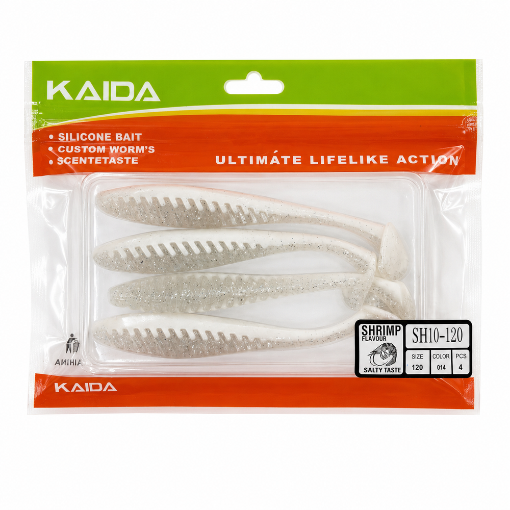 Набор силиконов KAIDA SH10-120 12см 4шт COL014 №82