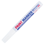Маркер-краска лаковый (paint marker) 4 мм белый нитро-основа алюминиевый корпус BRAUBERG PROFESSIONAL PLUS (12 штук в упаковке)