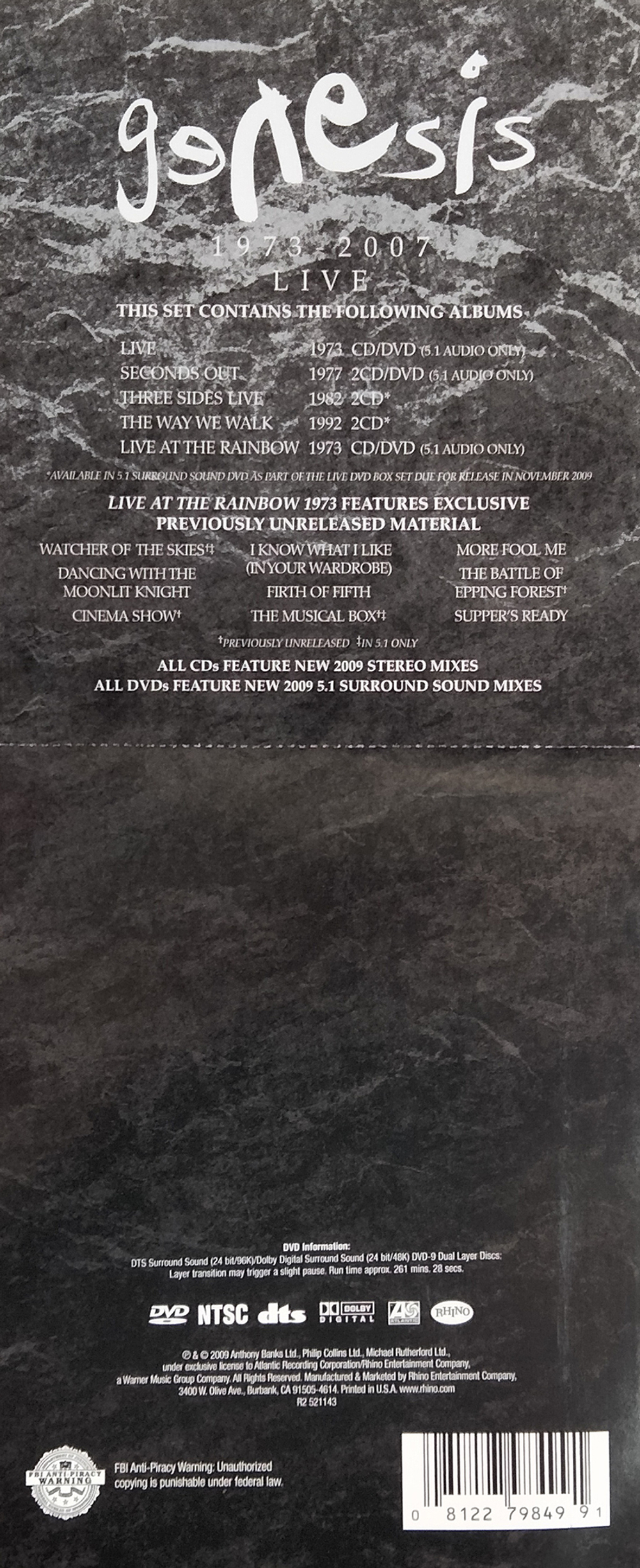 Genesis / 1973 - 2007 Live (8CD+3DVD)