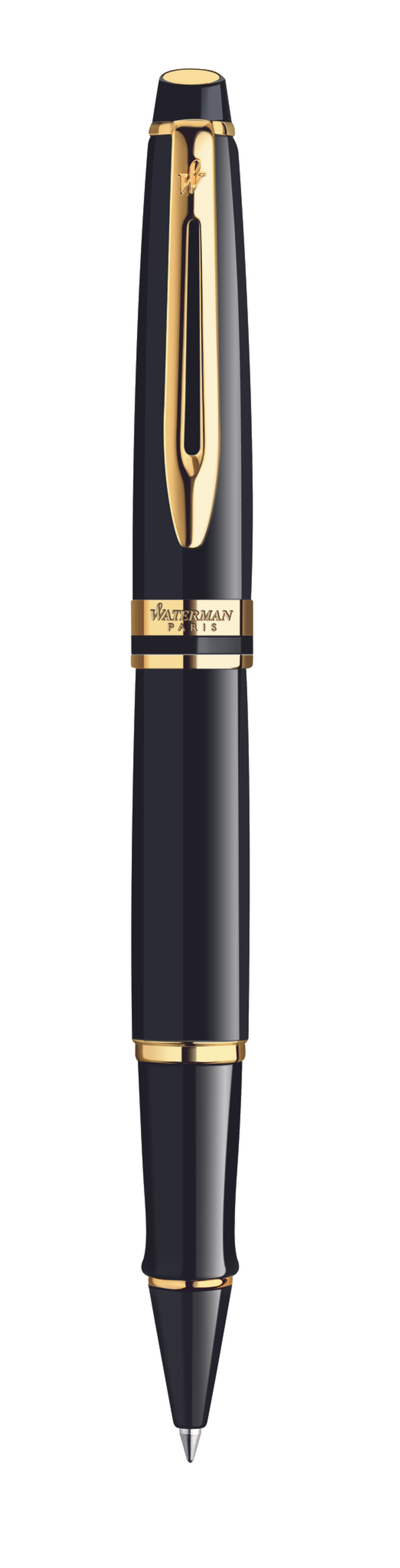 Роллерная ручка Waterman Expert Black GT S0951680 цвет черный с позолотой в подарочной упаковке