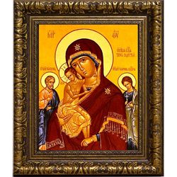 Икона Божьей Матери "Трех Радостей" на холсте.