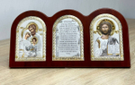 Триптих, Спаситель, Семейство, Молитва, икона, красное дерево 320х160