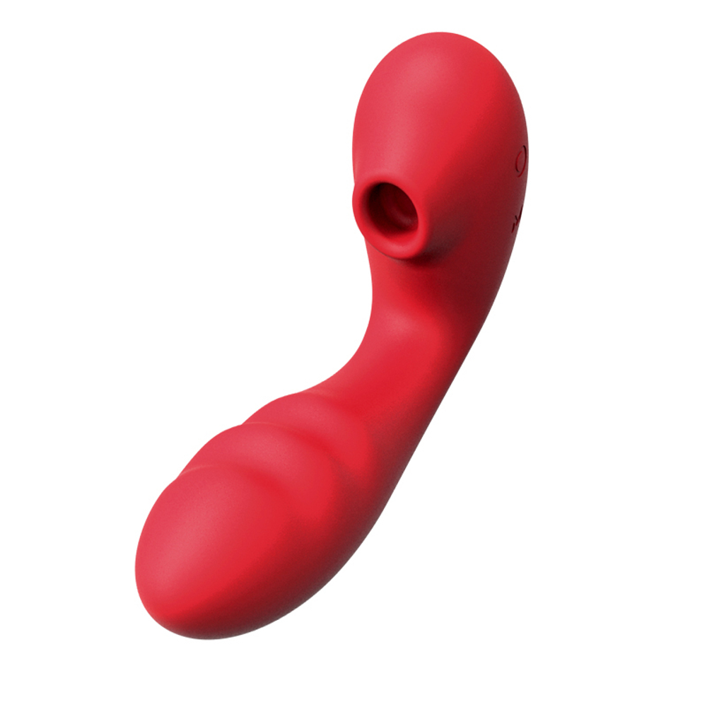 Вакуумный вибростимулятор BeYourLover Tara с функцией нагрева, красный