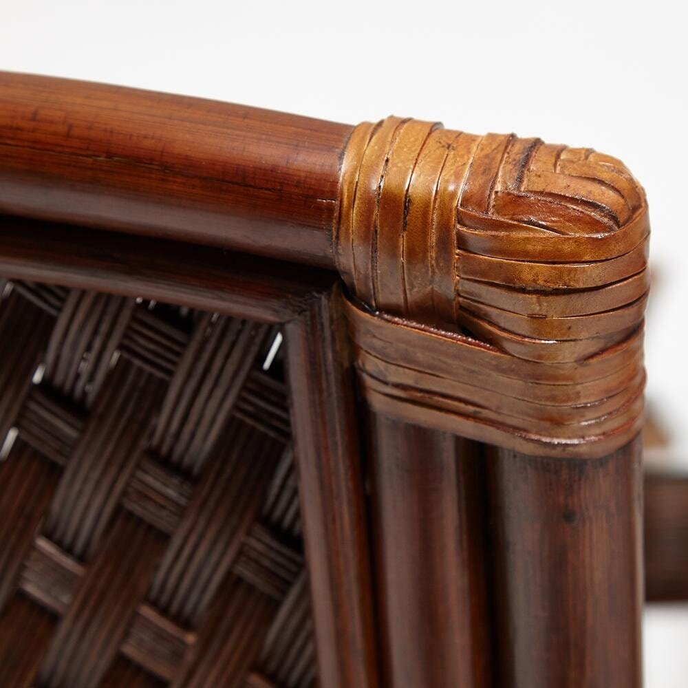 Обеденная группа GRAND 1 Pecan(стол со стеклом+6 кресел+ подушки), натуральный ротанг