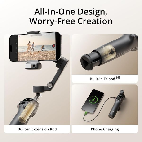 Электрический стабилизатор для смартфона DJI Osmo Mobile 7P Черный | Black