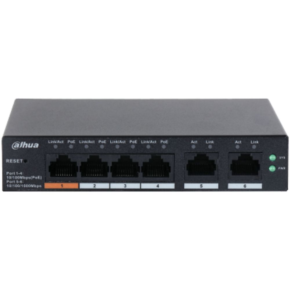 Управляемый коммутатор на 4 PoE порта DH-CS4006-4ET-60