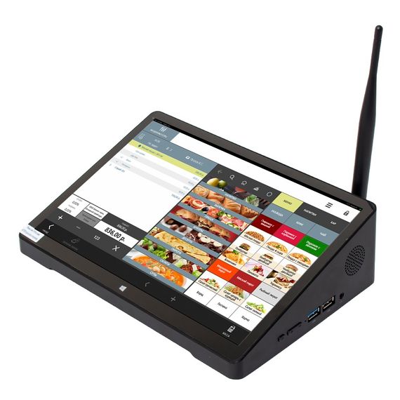 Компактный сенсорный POS-терминал Touch POS X9S (9&quot; емкостной Intel Cherry Trail Z3735 1.83GHz; RAM2Gb; eMMC32Gb; Wi-Fi; BT; 4*USB; 1*RS232; 1*HDMI;1* LAN) WIN10 HOME, блок питания 12V2.4A