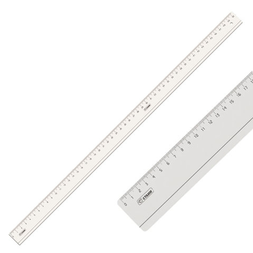 Линейка 50 см пластик СТАММ прозрачная (ЛН-31439)