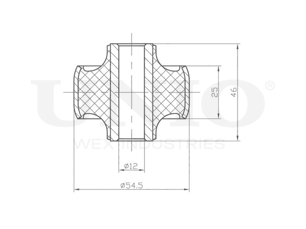 Сайлентблок передний переднего нижнего рычага UNIO RMP-20536