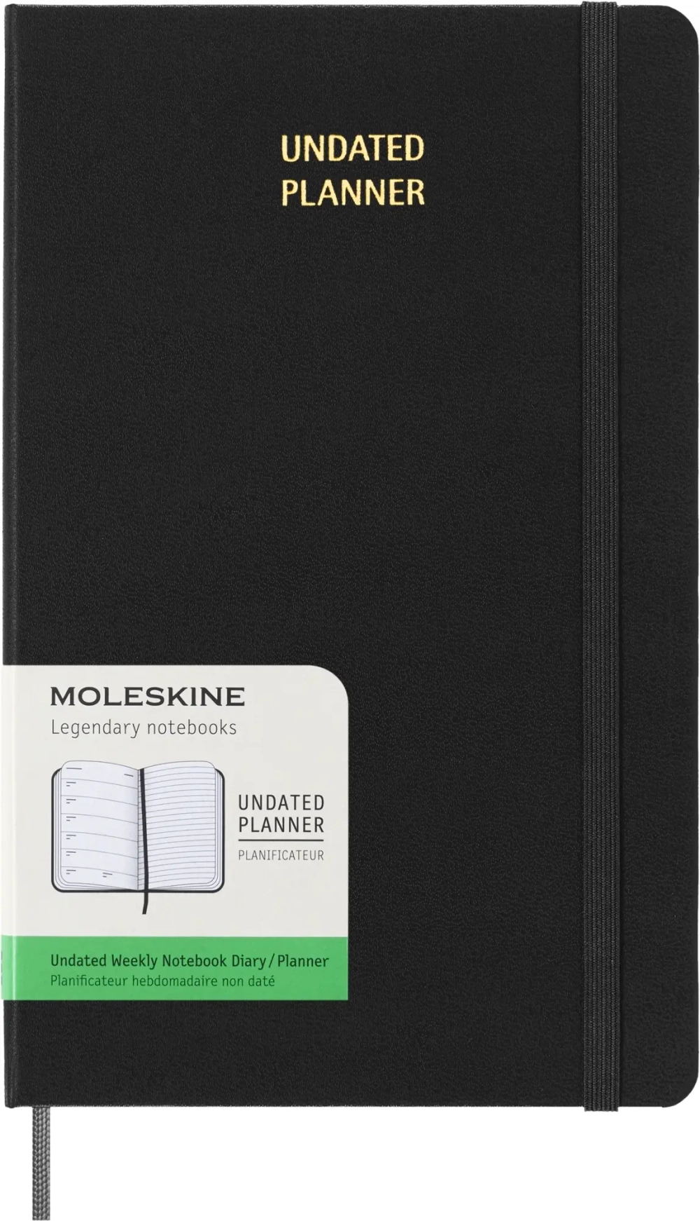 Еженедельник недатированный Moleskine Classic WKNT (DHUNDB12WN301) 13x21см твердая обложка черный