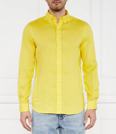 Льняная рубашка POLO RALPH LAUREN - желтый(710794141)