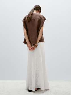 Massimo Dutti Жилет на пуговицах, коричневый