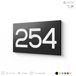 Номер на дверь 254, табличка на дверь для офиса, квартиры, кабинета, аудитории, склада, черная 120х70 мм, Айдентика Технолоджи