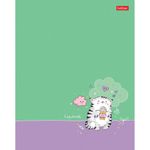 Тетрадь А5 48 л. HATBER скоба, клетка, фактурное тиснение, "Кот Пирожок", 48Т5тВ1, 1шт