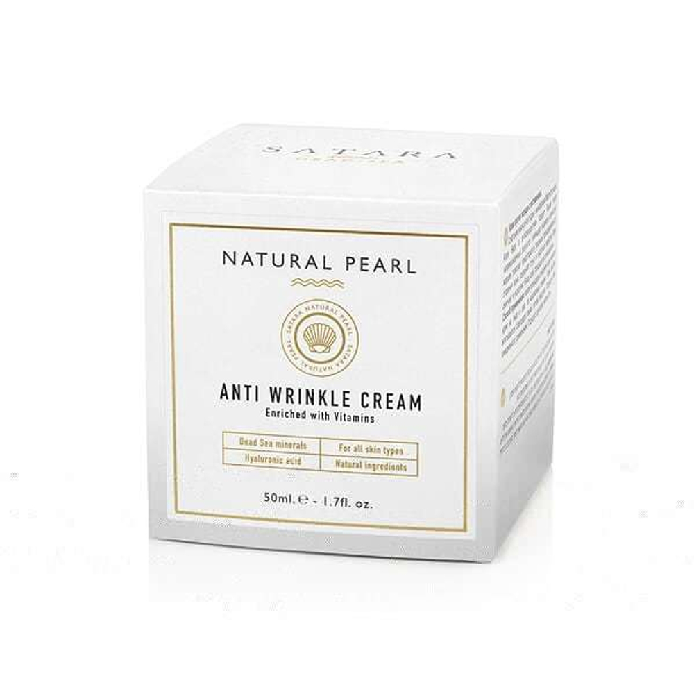 Крем-пілінг для обличчя з вітамінами Satara Natural Pearl / Facial Peeling Cream NP
