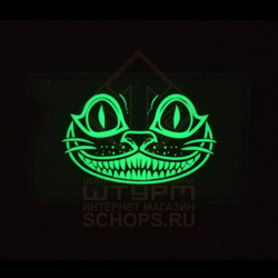Патч Bad Gringo Чеширский кот светящийся