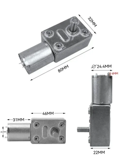 мотор редуктор 12в 55 об/мин вал 6mm
