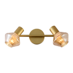 Настенный светильник 2x40Вт E14, металл, золото