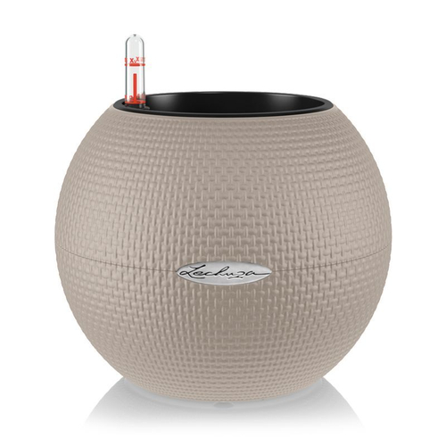 Кашпо Lechuza "Puro Color Complete sand brown" (пластик), D20xH16 см