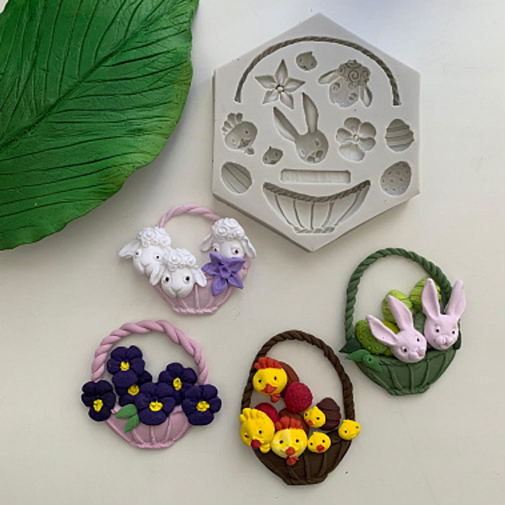 Силиконовый молд «Пасхальная корзинка»