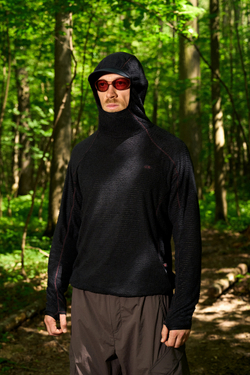 Худи Blue Monte Lightweight Hooded Fleece Shirt "Udo Grey Black"