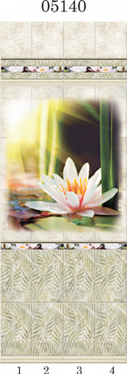 Панель ПВХ фотопечать 3D Panda Лотос 2700х250 мм