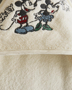 ZARA HOME ДЕТСКОЕ ПОЛОТЕНЦЕ С КАПЮШОНОМ МИККИ И МИННИ ©DISNEY, ЖЕЛТЫЙ