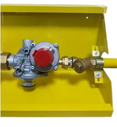 Шкафной газораспределительный пункт ГРПШ ОХТА-RF-25-1-ПЛ-Ф (желтый)