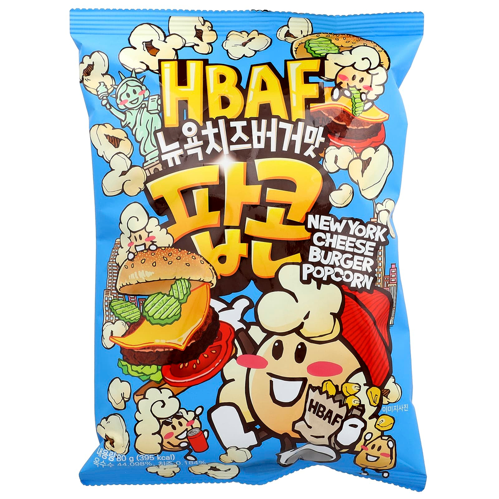 HBAF, New York Cheese Burger Popcorn, 80 г