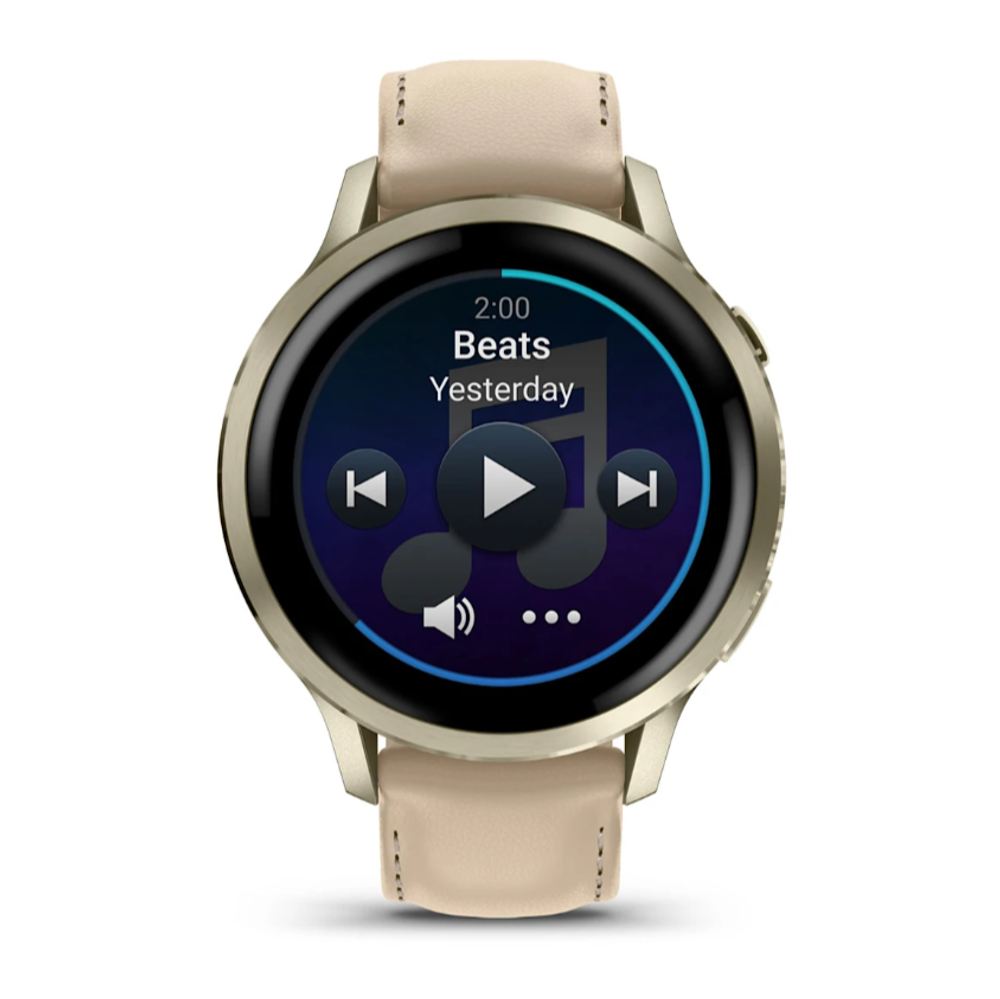 Смарт часы Garmin Venu 4 - 41мм Lunar Gold with Bone Silicone Band and Light Sand Leather Band