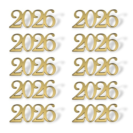 Топпер Мини "2026" ТМ6241 3,5см 10шт акрил