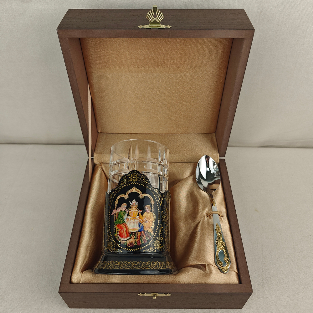 Чайный набор "Чаепитие" (Ручная роспись Палех)