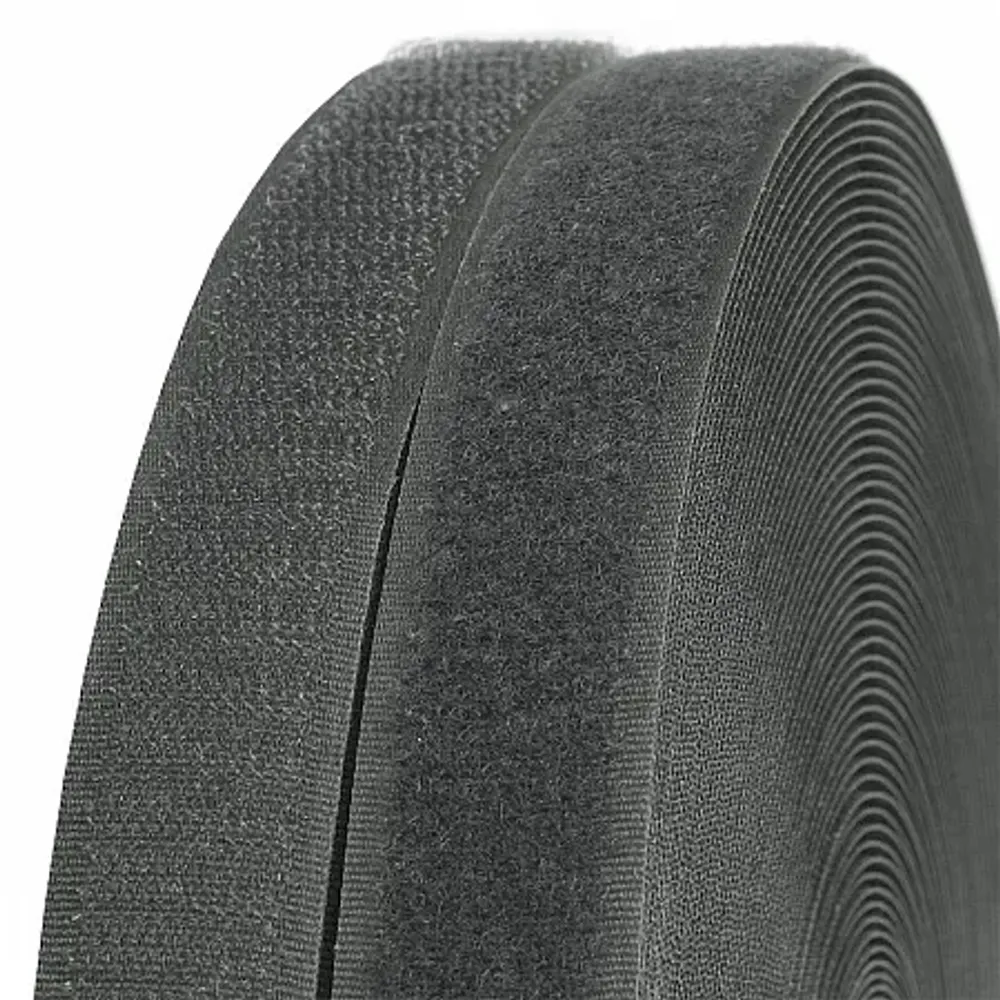 Велкро &quot;липучка&quot; комплект, ш. 2,5 см, т.серый