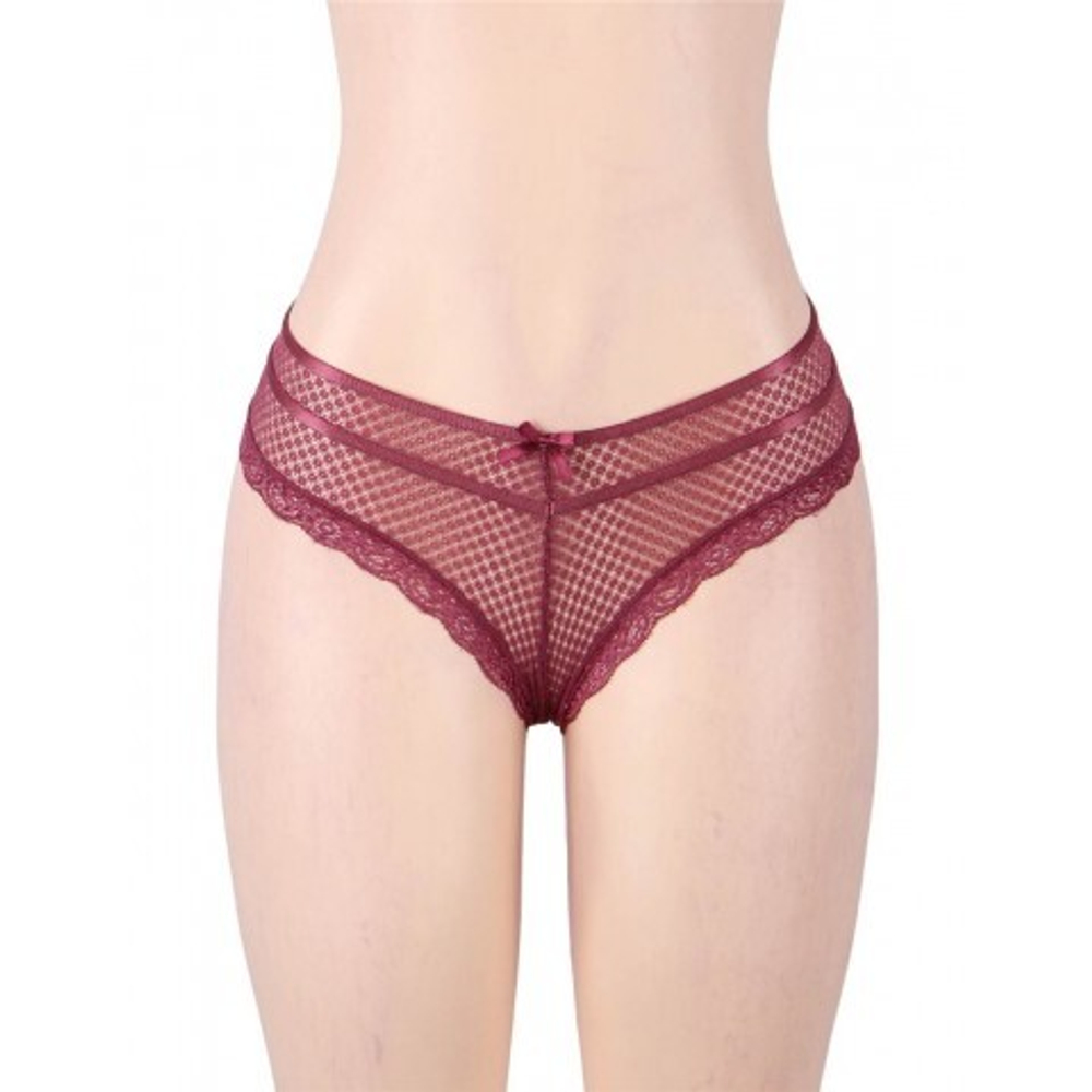 Трусики танга Ladies бордовые (XS-S)