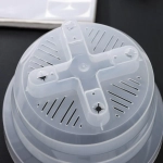 Горшок для цветов пластиковый 1,6л d-17см «Акцент» с поддоном прозрачный