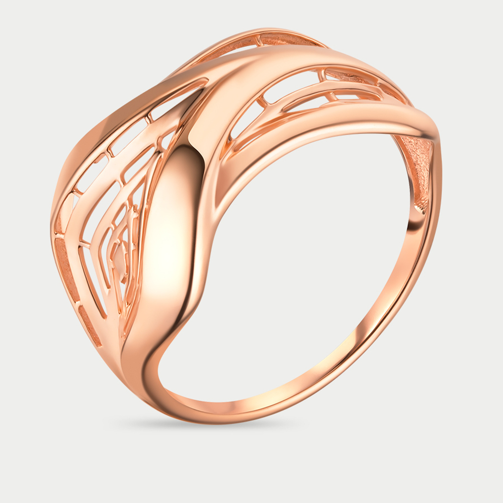 Кольцо женское из розового золота 585 пробы без вставок (арт. 70263100)