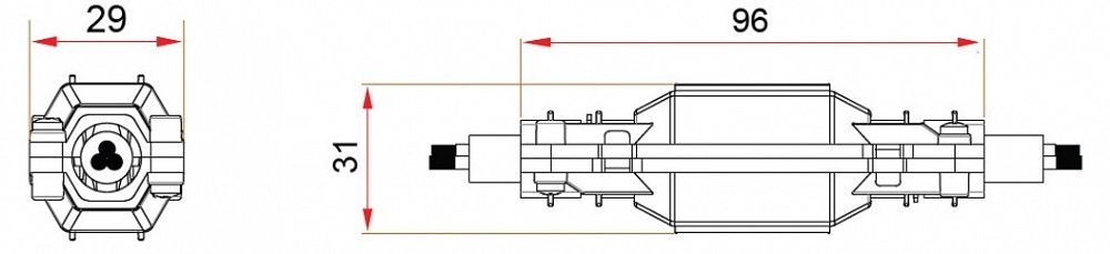 Соединитель лент линейный жесткий Fiberli  11830101