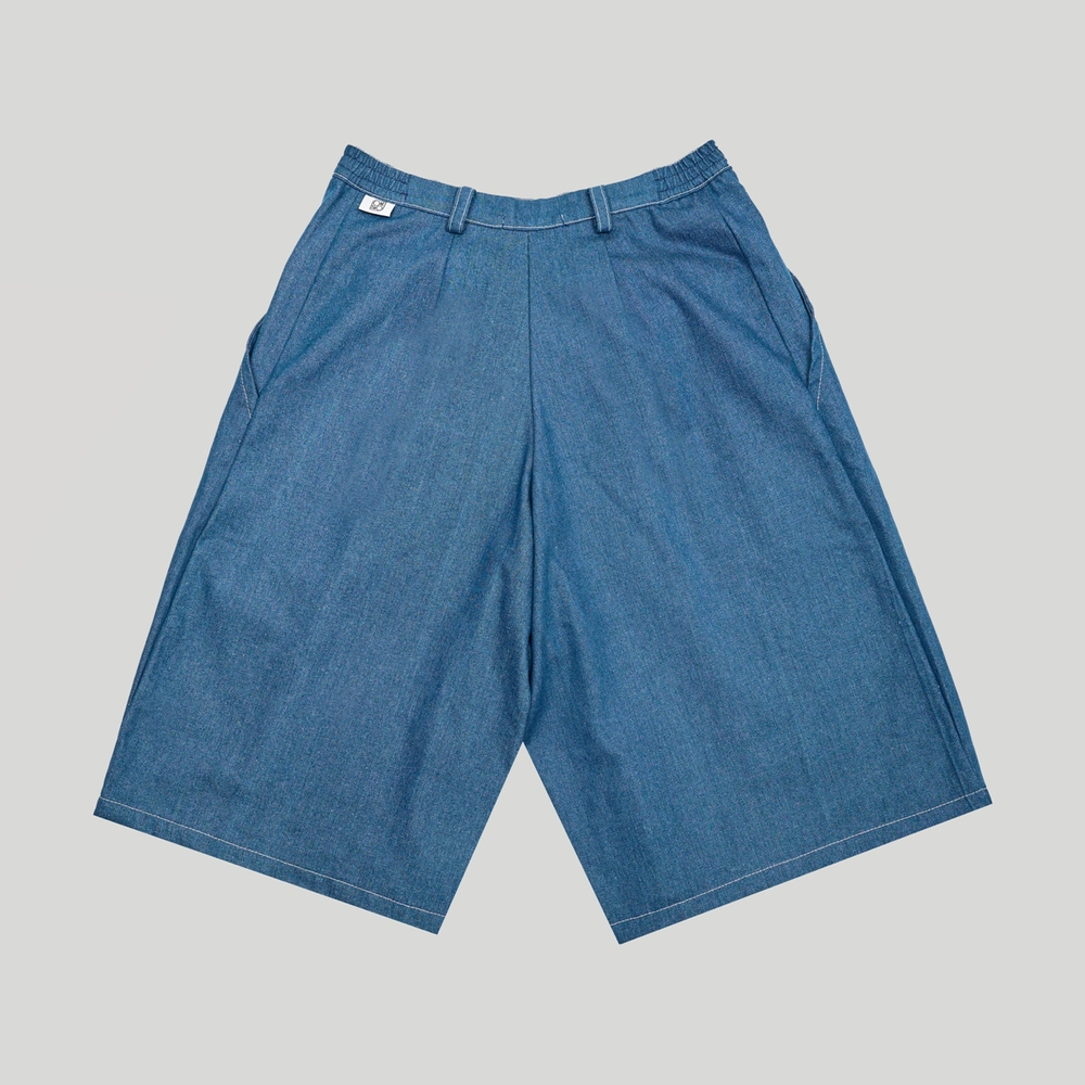 Baggy Bermuda Shorts Denim Blue