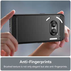 Мягкий защитный чехол в стиле карбон на Nothing Phone 2a и 2a Plus, мягкий отклик кнопок, серия Carbon от Caseport