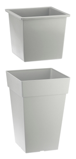 Кашпо ТУБУС с внутренней вставкой 240х240мм 7,5л М3178