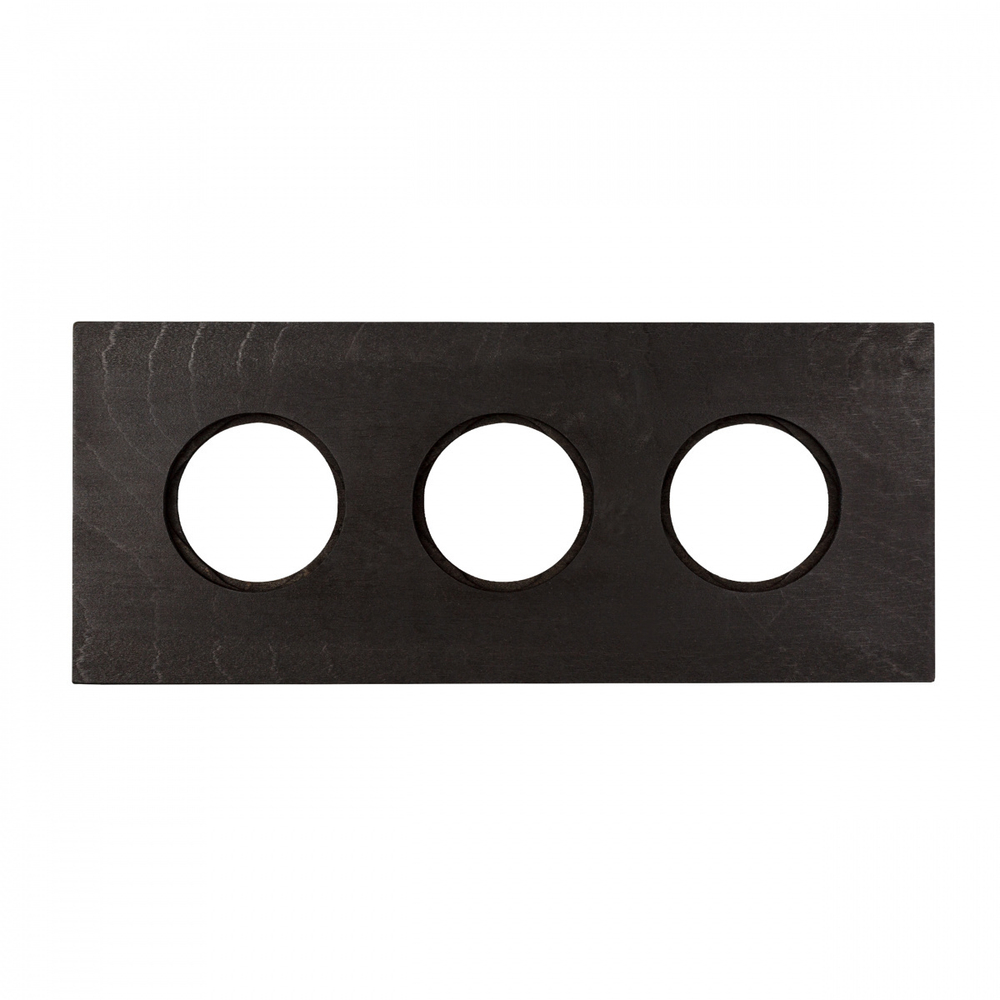 Рамка 3-х постовая, скрытый монтаж, Шедель Форест, дерево, цвет угольно-черный BF7-630-119